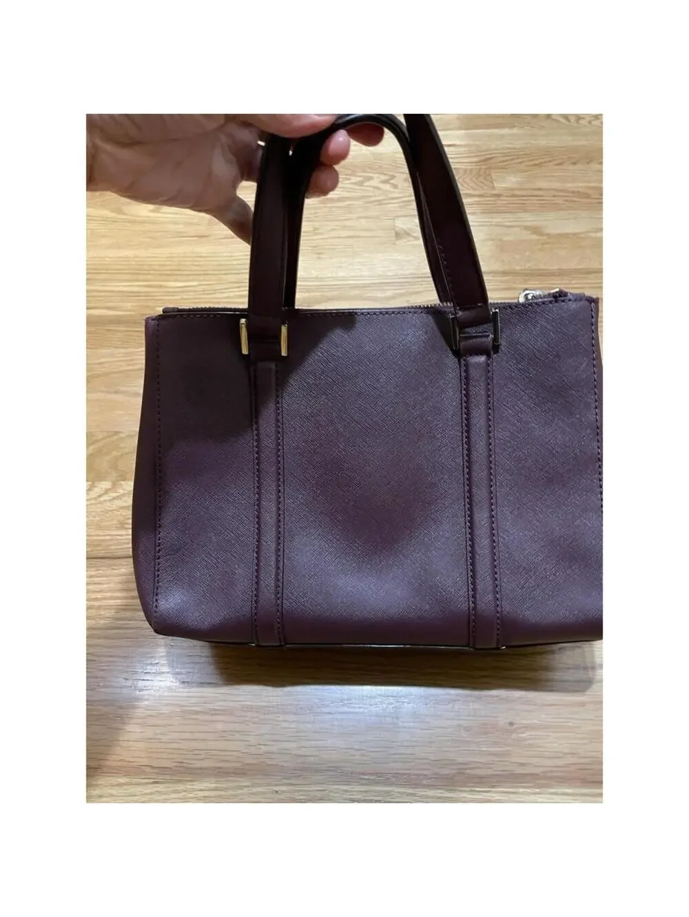 Kate Spade New York Purple Leather Small Tote Bag Purse